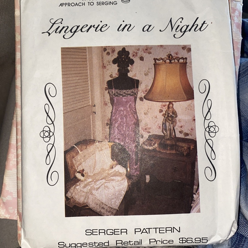 Vintage The Cutting Edge Lingerie in a Night Serger Pattern Size 6-18 Cut